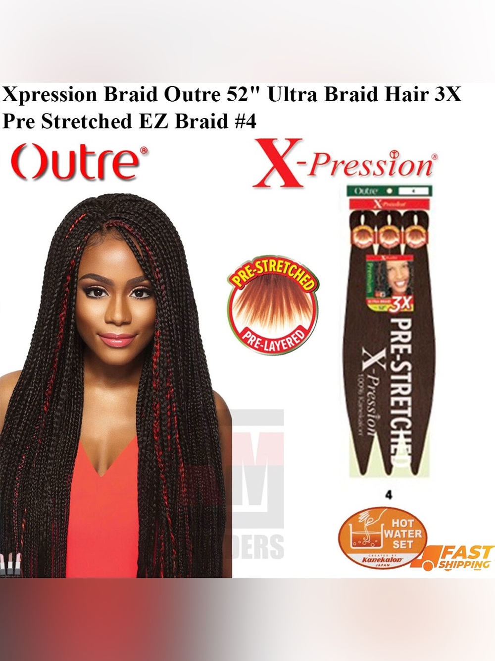 X-Pression Pre-Stretched Ultra Braid 52" - #4